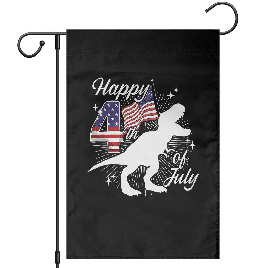 Dinosaur Happy 4th of July Garden Flag Patriotic American Flag USA - Wonder Print Shop
