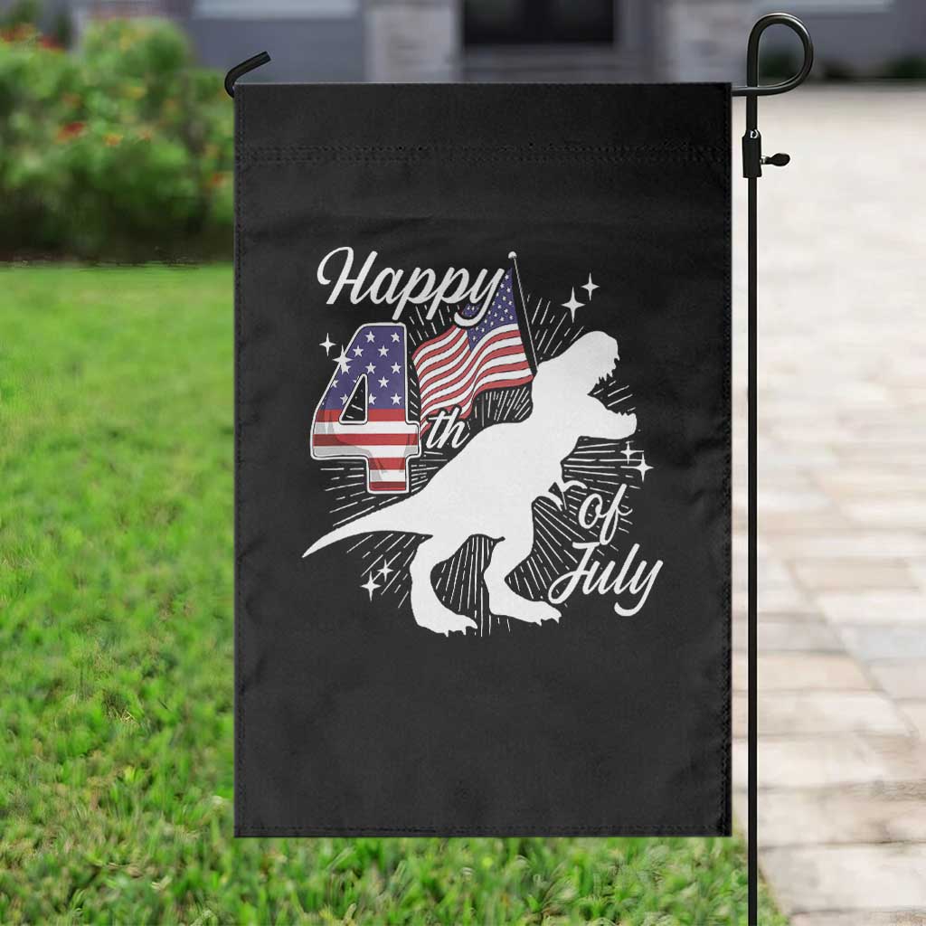 Dinosaur Happy 4th of July Garden Flag Patriotic American Flag USA - Wonder Print Shop