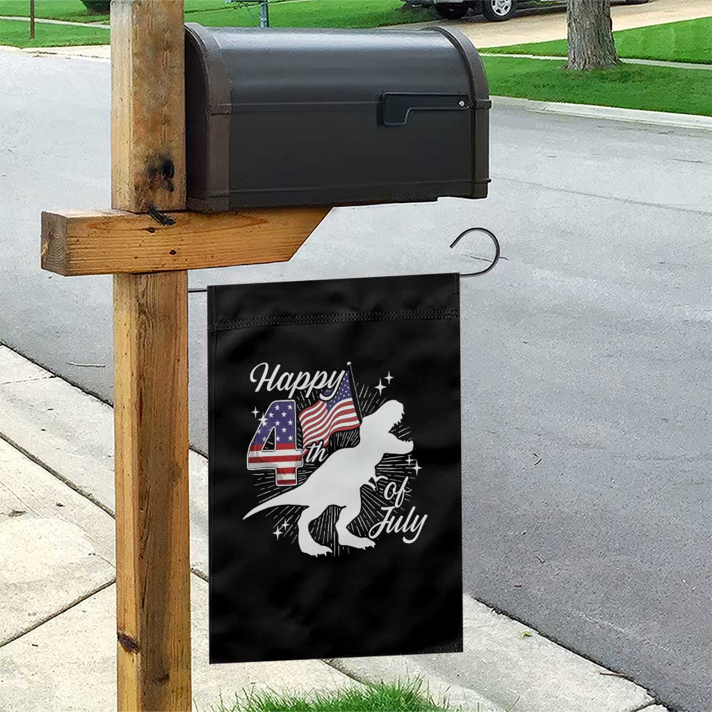 Dinosaur Happy 4th of July Garden Flag Patriotic American Flag USA - Wonder Print Shop