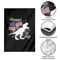 Dinosaur Happy 4th of July Garden Flag Patriotic American Flag USA - Wonder Print Shop