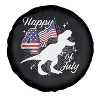 Dinosaur Happy 4th of July Spare Tire Cover Patriotic American Flag USA - Wonder Print Shop