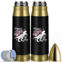 Dinosaur Happy 4th of July Bullet Tumbler Patriotic American Flag USA - Wonder Print Shop