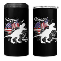 Dinosaur Happy 4th of July 4 in 1 Can Cooler Tumbler Patriotic American Flag USA - Wonder Print Shop
