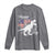 Dinosaur Happy 4th of July Long Sleeve Shirt Patriotic American Flag USA - Wonder Print Shop