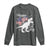 Dinosaur Happy 4th of July Long Sleeve Shirt Patriotic American Flag USA - Wonder Print Shop