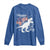 Dinosaur Happy 4th of July Long Sleeve Shirt Patriotic American Flag USA - Wonder Print Shop