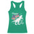 Dinosaur Happy 4th of July Racerback Tank Top Patriotic American Flag USA - Wonder Print Shop