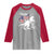 Dinosaur Happy 4th of July Raglan Shirt Patriotic American Flag USA - Wonder Print Shop