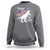 Dinosaur Happy 4th of July Sweatshirt Patriotic American Flag USA - Wonder Print Shop
