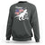 Dinosaur Happy 4th of July Sweatshirt Patriotic American Flag USA - Wonder Print Shop