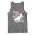 Dinosaur Happy 4th of July Tank Top Patriotic American Flag USA - Wonder Print Shop