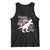 Dinosaur Happy 4th of July Tank Top Patriotic American Flag USA - Wonder Print Shop