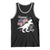 Dinosaur Happy 4th of July Tank Top Patriotic American Flag USA - Wonder Print Shop