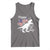 Dinosaur Happy 4th of July Tank Top Patriotic American Flag USA - Wonder Print Shop