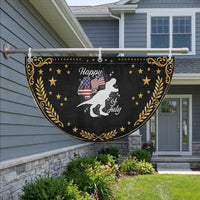 Dinosaur Happy 4th of July Patriotic Fan Flag American Flag USA