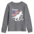 Dinosaur Happy 4th of July Youth Sweatshirt Patriotic American Flag USA - Wonder Print Shop