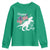 Dinosaur Happy 4th of July Youth Sweatshirt Patriotic American Flag USA - Wonder Print Shop