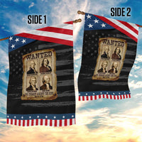 Wanted Treason Founding Fathers 1776 Garden Flag 4th Of July Independence Day