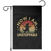 Retro Now I Am Unstoppable Garden Flag Funny Dinosaur Dino Gifts Vintage
