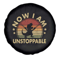 Retro Now I Am Unstoppable Spare Tire Cover Funny Dinosaur Dino Gifts Vintage