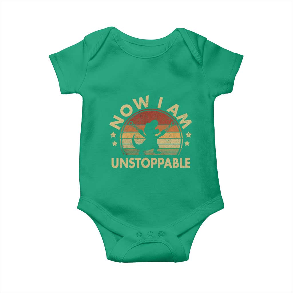 Retro Now I Am Unstoppable Baby Onesie Funny Dinosaur Dino Gifts Vintage