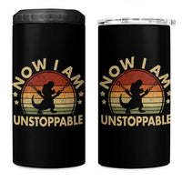 Retro Now I Am Unstoppable 4 in 1 Can Cooler Tumbler Funny Dinosaur Dino Gifts Vintage