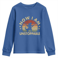 Retro Now I Am Unstoppable Youth Sweatshirt Funny Dinosaur Dino Gifts Vintage