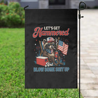 Lets Get Hammered and Blow Some Shit Up Garden Flag Raccoon 4th Of July America - Wonder Print Shop
