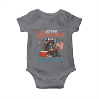 Lets Get Hammered and Blow Some Shit Up Baby Onesie Raccoon 4th Of July America - Wonder Print Shop