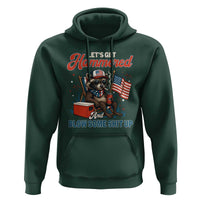 Lets Get Hammered and Blow Some Shit Up Hoodie Raccoon 4th Of July America - Wonder Print Shop