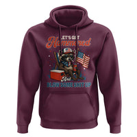 Lets Get Hammered and Blow Some Shit Up Hoodie Raccoon 4th Of July America - Wonder Print Shop
