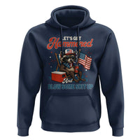 Lets Get Hammered and Blow Some Shit Up Hoodie Raccoon 4th Of July America - Wonder Print Shop