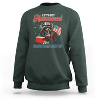 Lets Get Hammered and Blow Some Shit Up Sweatshirt Raccoon 4th Of July America - Wonder Print Shop