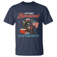 Lets Get Hammered and Blow Some Shit Up T Shirt Raccoon 4th Of July America - Wonder Print Shop