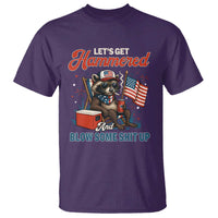 Lets Get Hammered and Blow Some Shit Up T Shirt Raccoon 4th Of July America - Wonder Print Shop