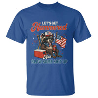 Lets Get Hammered and Blow Some Shit Up T Shirt Raccoon 4th Of July America - Wonder Print Shop