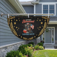 Lets Get Hammered and Blow Some Shit Up Patriotic Fan Flag Raccoon 4th Of July America