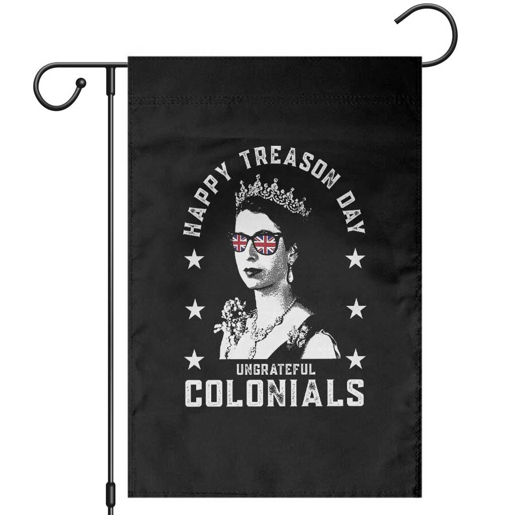 Happy Treason Day Garden Flag British Queen Funny July 4th Colonial Meme - Wonder Print Shop