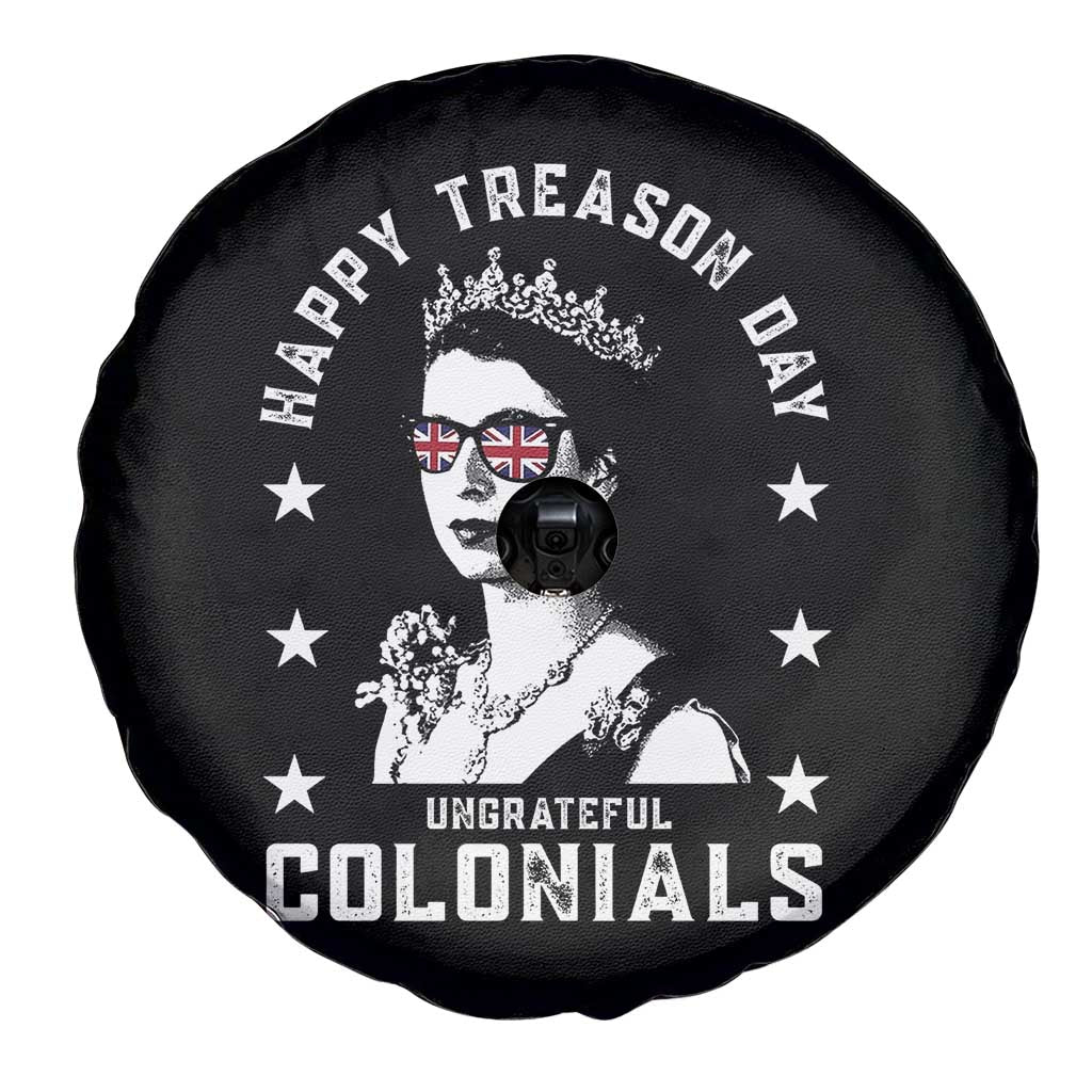 Happy Treason Day Spare Tire Cover British Queen Funny July 4th Colonial Meme - Wonder Print Shop