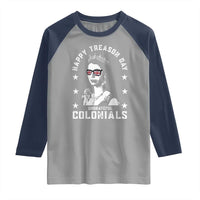 Happy Treason Day Raglan Shirt British Queen Funny July 4th Colonial Meme - Wonder Print Shop