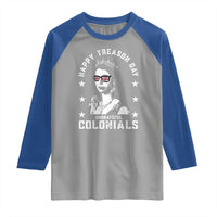 Happy Treason Day Raglan Shirt British Queen Funny July 4th Colonial Meme - Wonder Print Shop