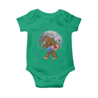 Patriotic Bigfoot 4th of July Baby Onesie American Flag Merica Fireworks Sasquatch Moon - Wonder Print Shop