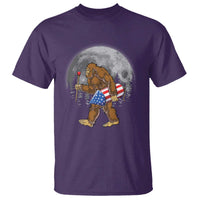 Patriotic Bigfoot 4th of July T Shirt American Flag Merica Fireworks Sasquatch Moon - Wonder Print Shop