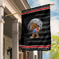 Patriotic Bigfoot 4th of July Garden Flag American Flag Merica Fireworks Sasquatch Moon