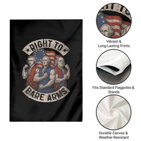 Funny Right to Bare Arms Founding Fathers Garden Flag 4th of July Patriotic Celebrations - Wonder Print Shop