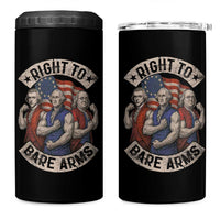 Funny Right to Bare Arms Founding Fathers 4 in 1 Can Cooler Tumbler 4th of July Patriotic Celebrations - Wonder Print Shop