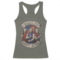 Funny Right to Bare Arms Founding Fathers Racerback Tank Top 4th of July Patriotic Celebrations - Wonder Print Shop