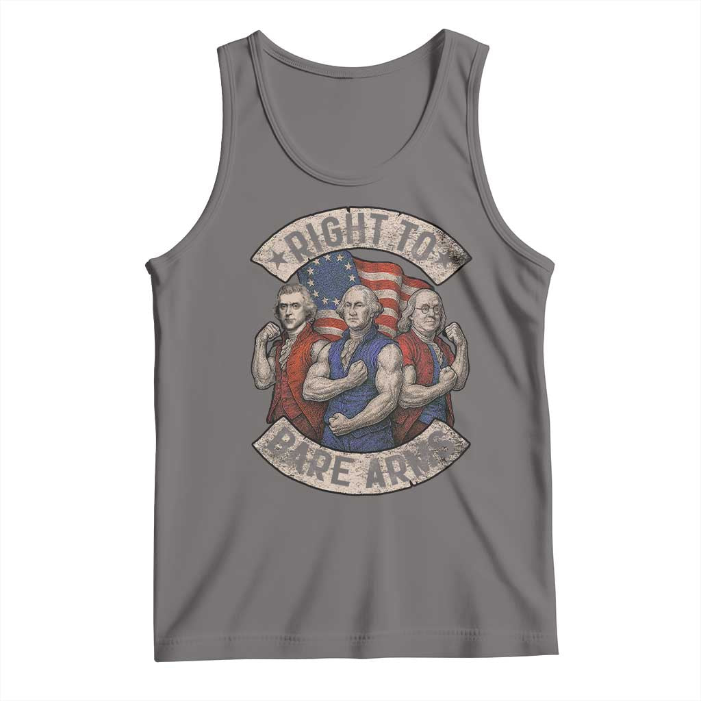Funny Right to Bare Arms Founding Fathers Tank Top 4th of July Patriotic Celebrations - Wonder Print Shop