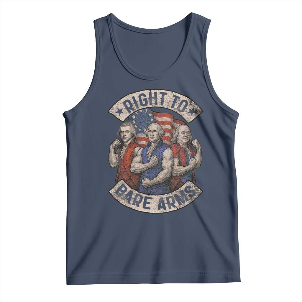 Funny Right to Bare Arms Founding Fathers Tank Top 4th of July Patriotic Celebrations - Wonder Print Shop