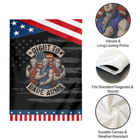 Funny Right to Bare Arms Founding Fathers Garden Flag 4th of July Patriotic Celebrations